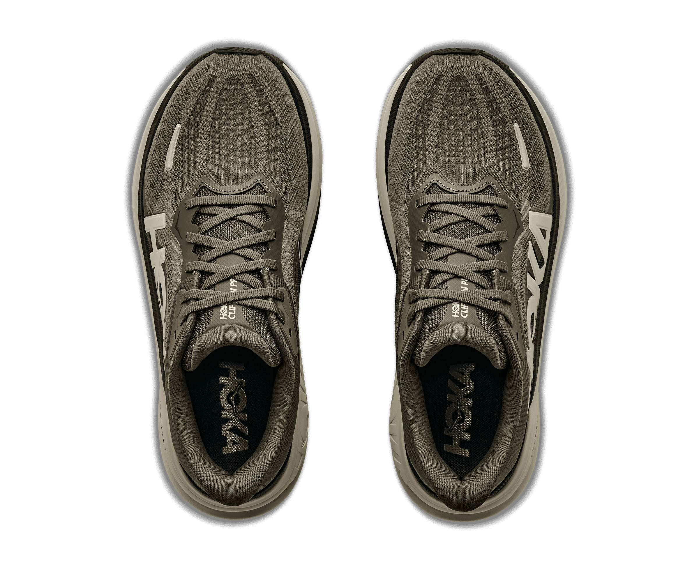 HOKA Women's Clifton Pro - ANTIQUE OLIVE / RIVER ROCK GREY
