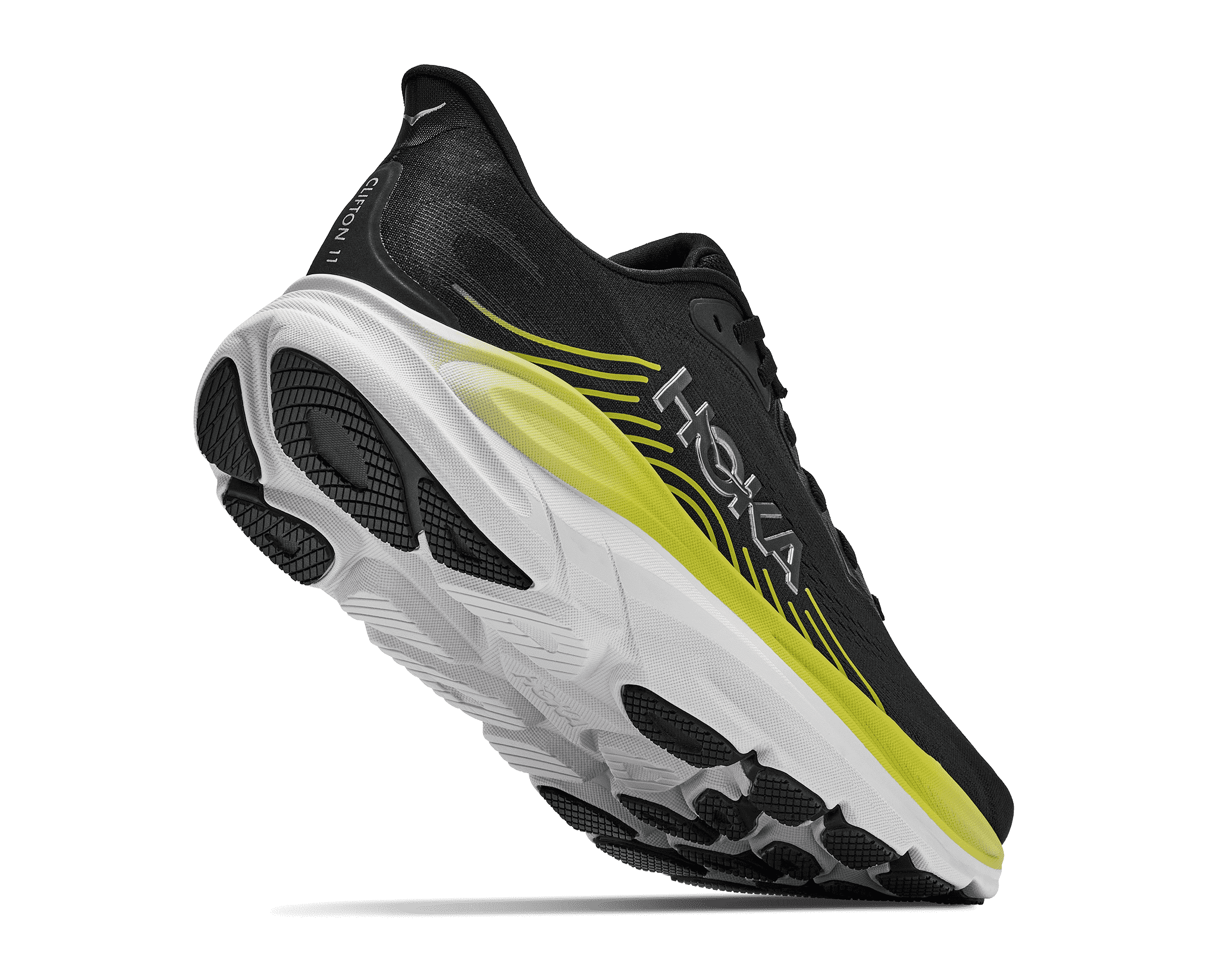 HOKA Men's Clifton 11 - BLACK / COSMIC GREY