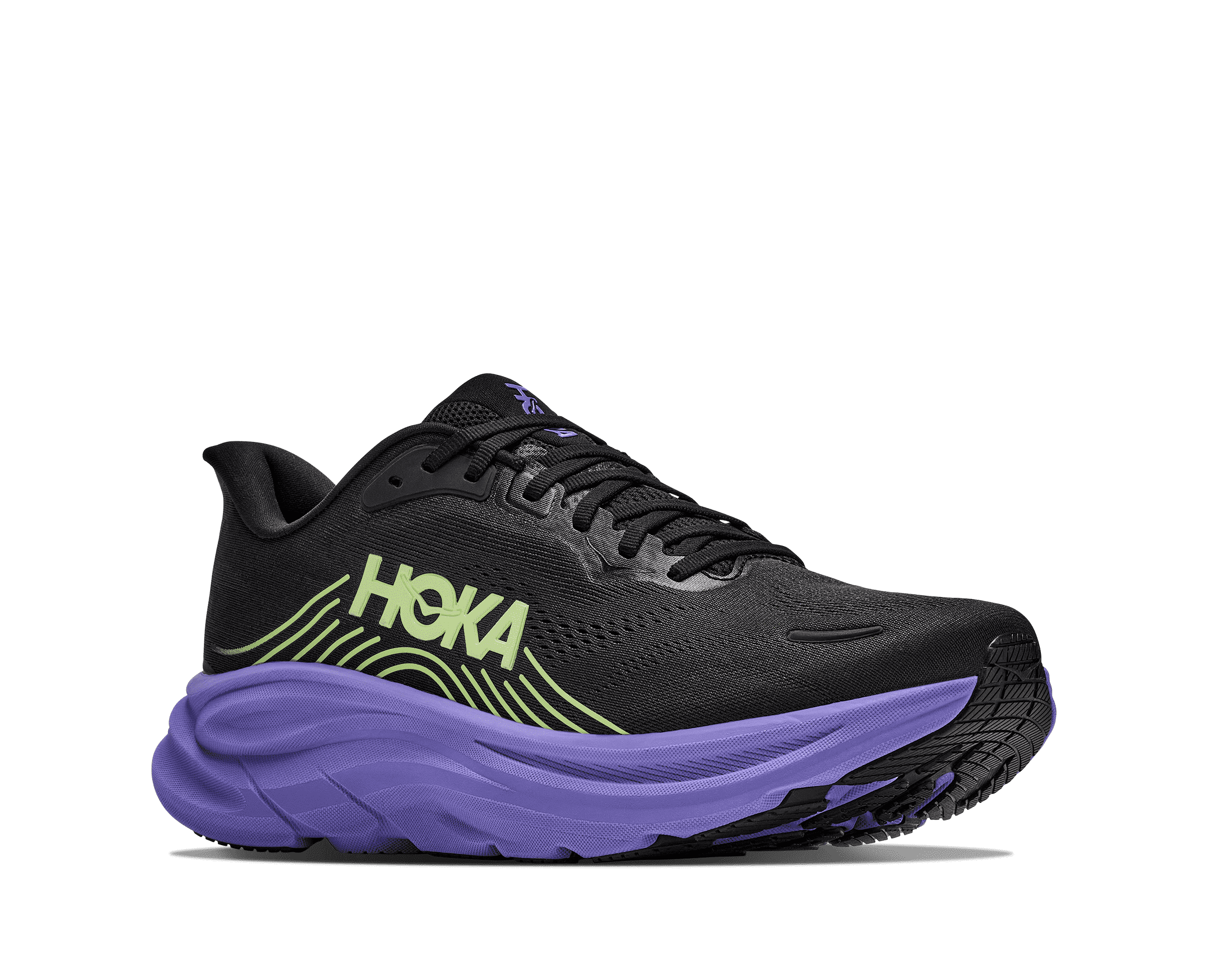 HOKA Men's Clifton 11 - BLACK / NEON YUZU