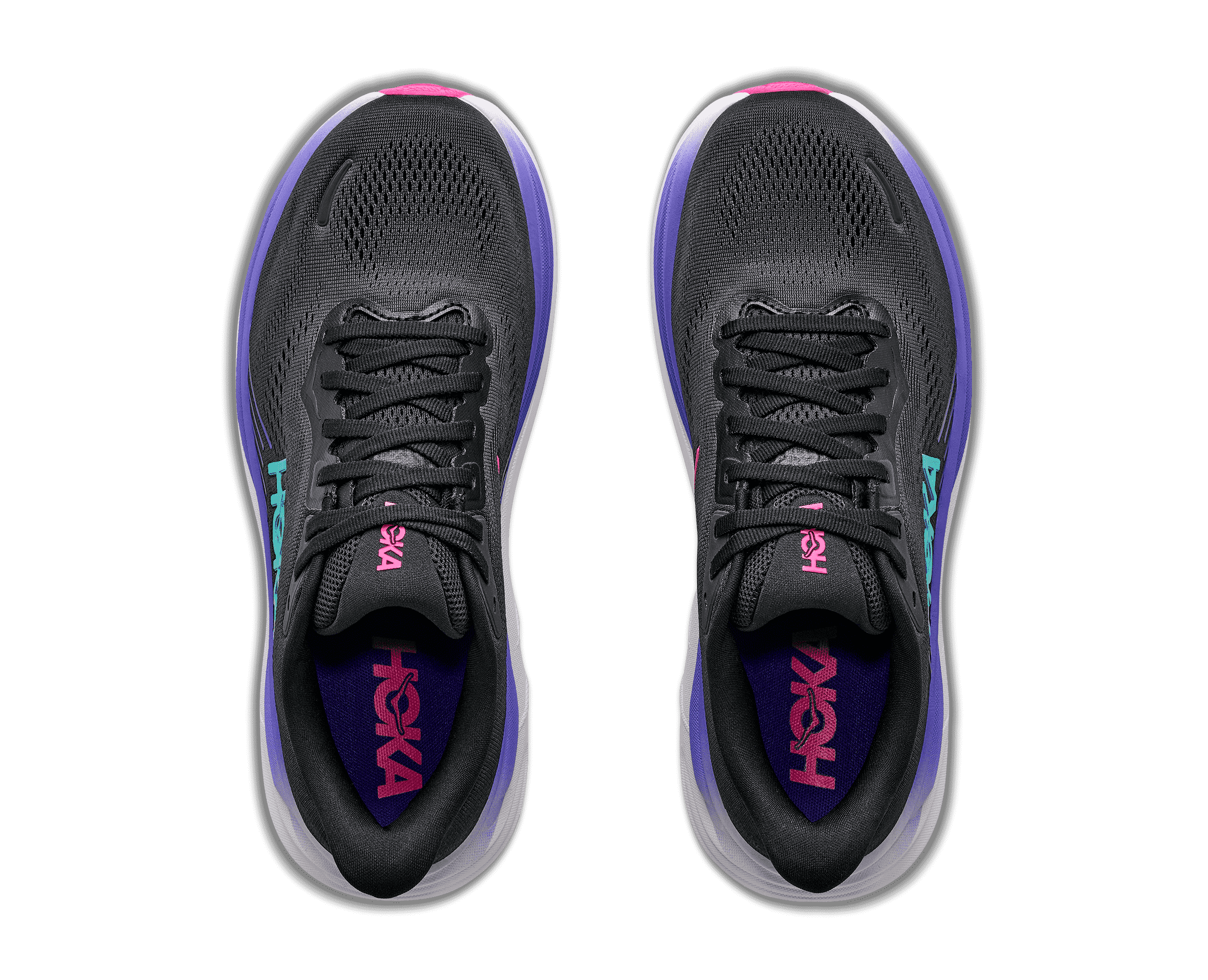 HOKA Women's Clifton 11 - BLACK / NEON NEBULA