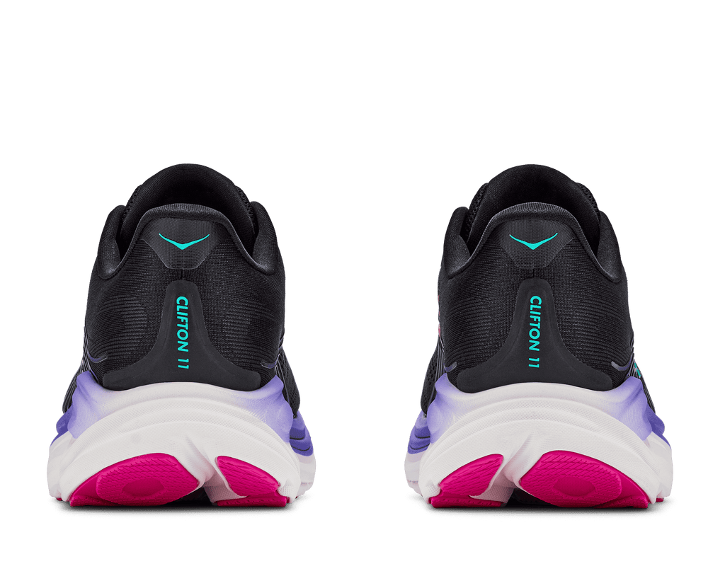 HOKA Women's Clifton 11 - BLACK / NEON NEBULA