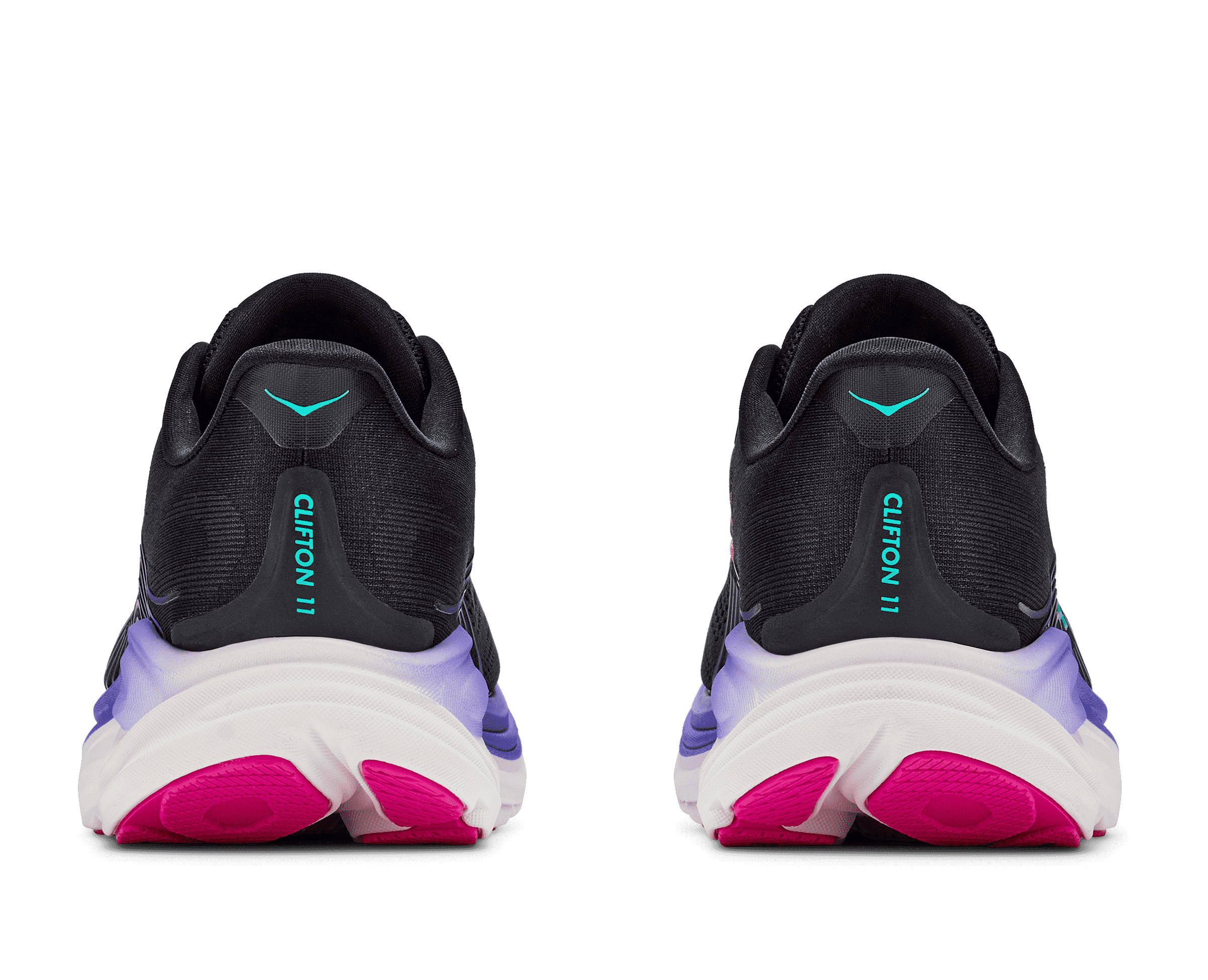 HOKA Women's Clifton 11 - BLACK / NEON NEBULA