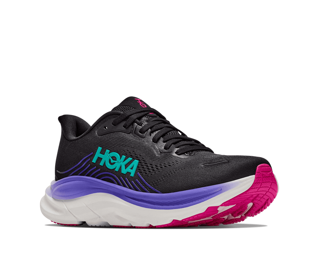 HOKA Women's Clifton 11 - BLACK / NEON NEBULA