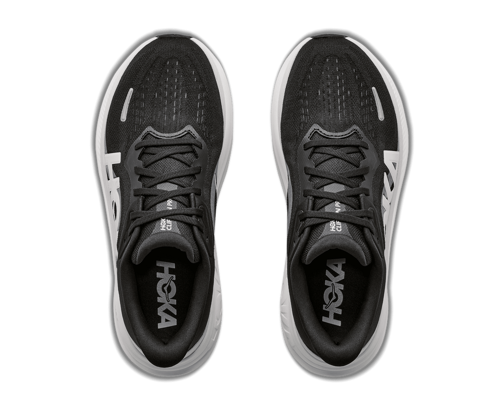 HOKA Women's Clifton Pro - BLACK / COSMIC GREY (Wide)