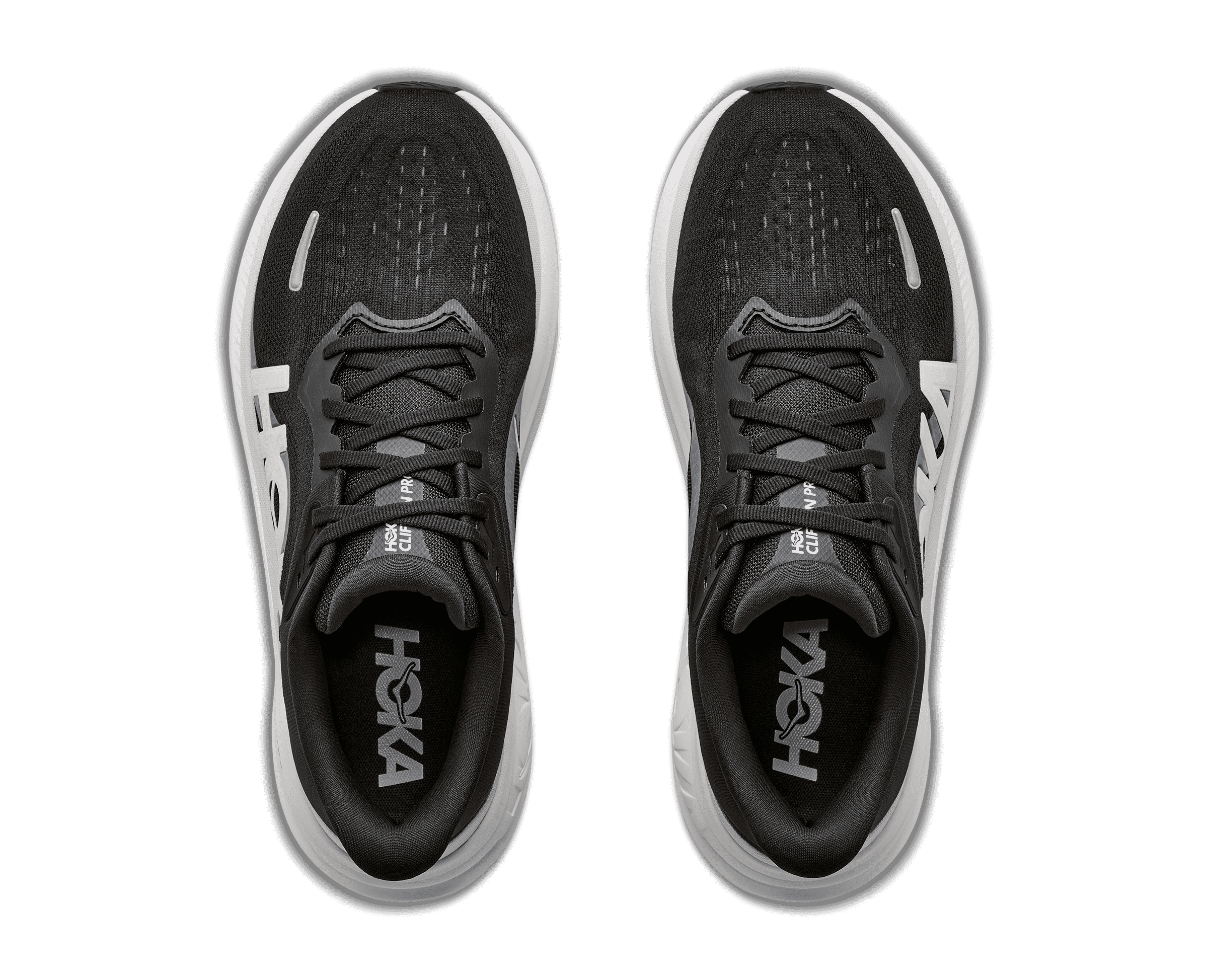 HOKA Women's Clifton Pro - BLACK / COSMIC GREY (Wide)