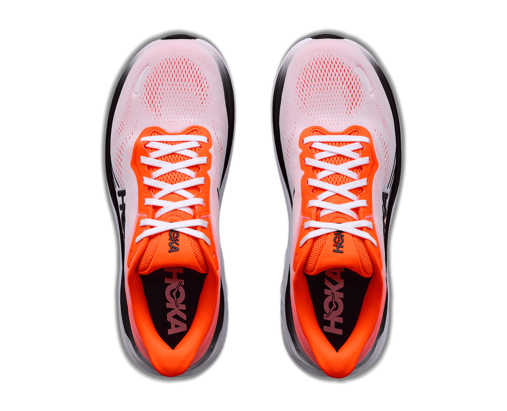 HOKA Men's Clifton 11 - NEON TANGERINE / FROST (Wide)