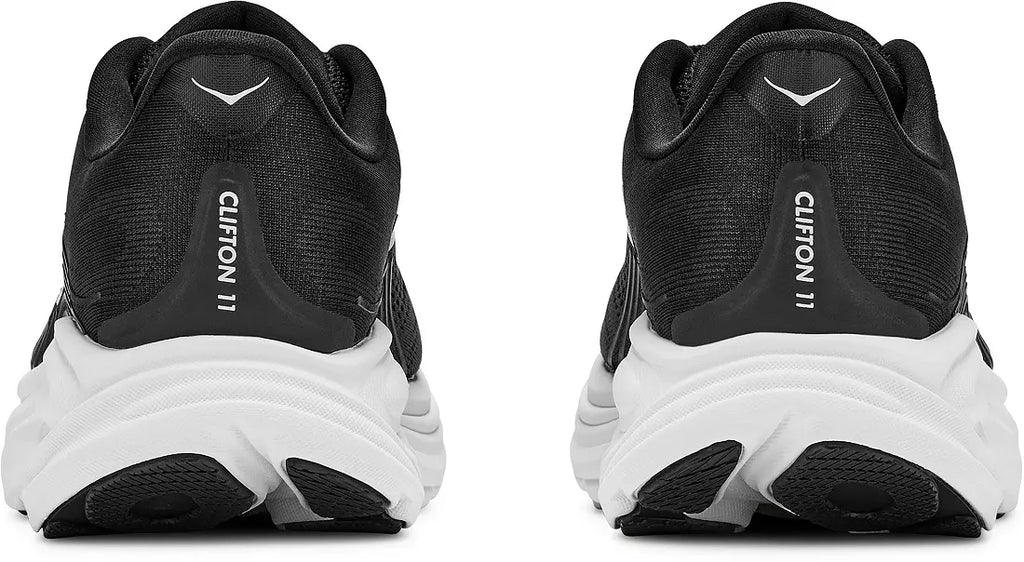 HOKA Women's CLIFTON 11 - BLACK / WHITE