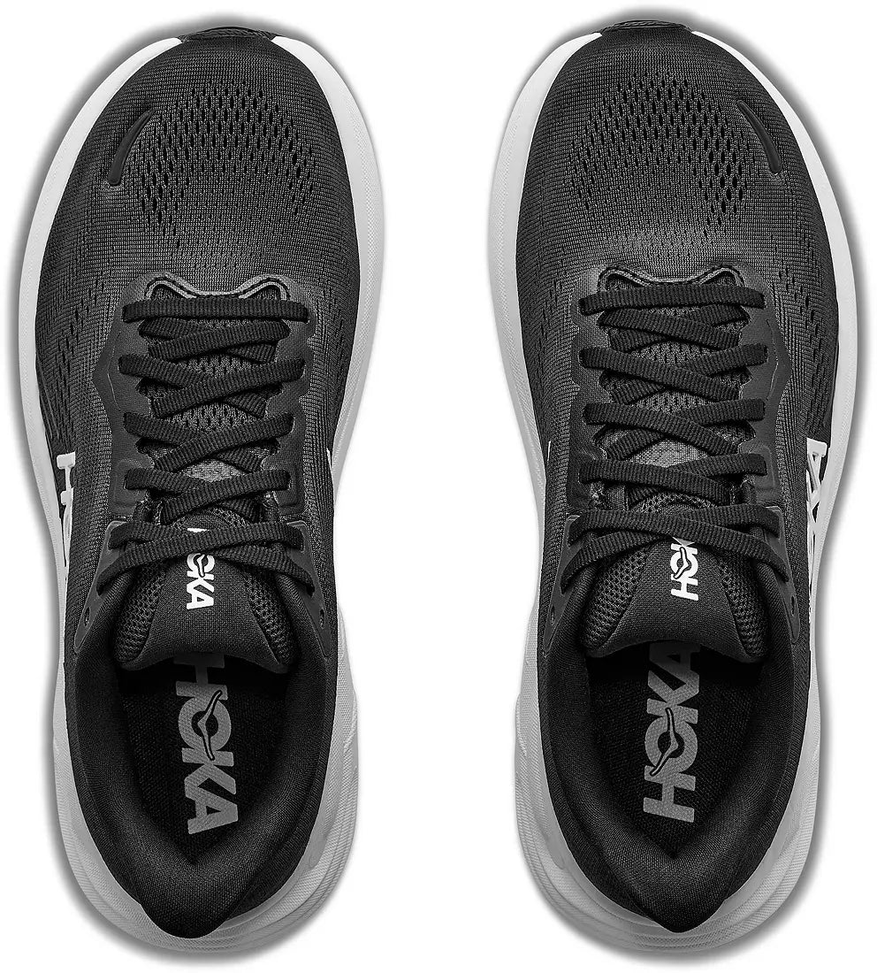 HOKA Women's CLIFTON 11 WIDE - BLACK / WHITE