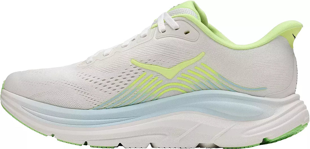 HOKA Women's CLIFTON 11 WIDE - FROST / NEON YUZU