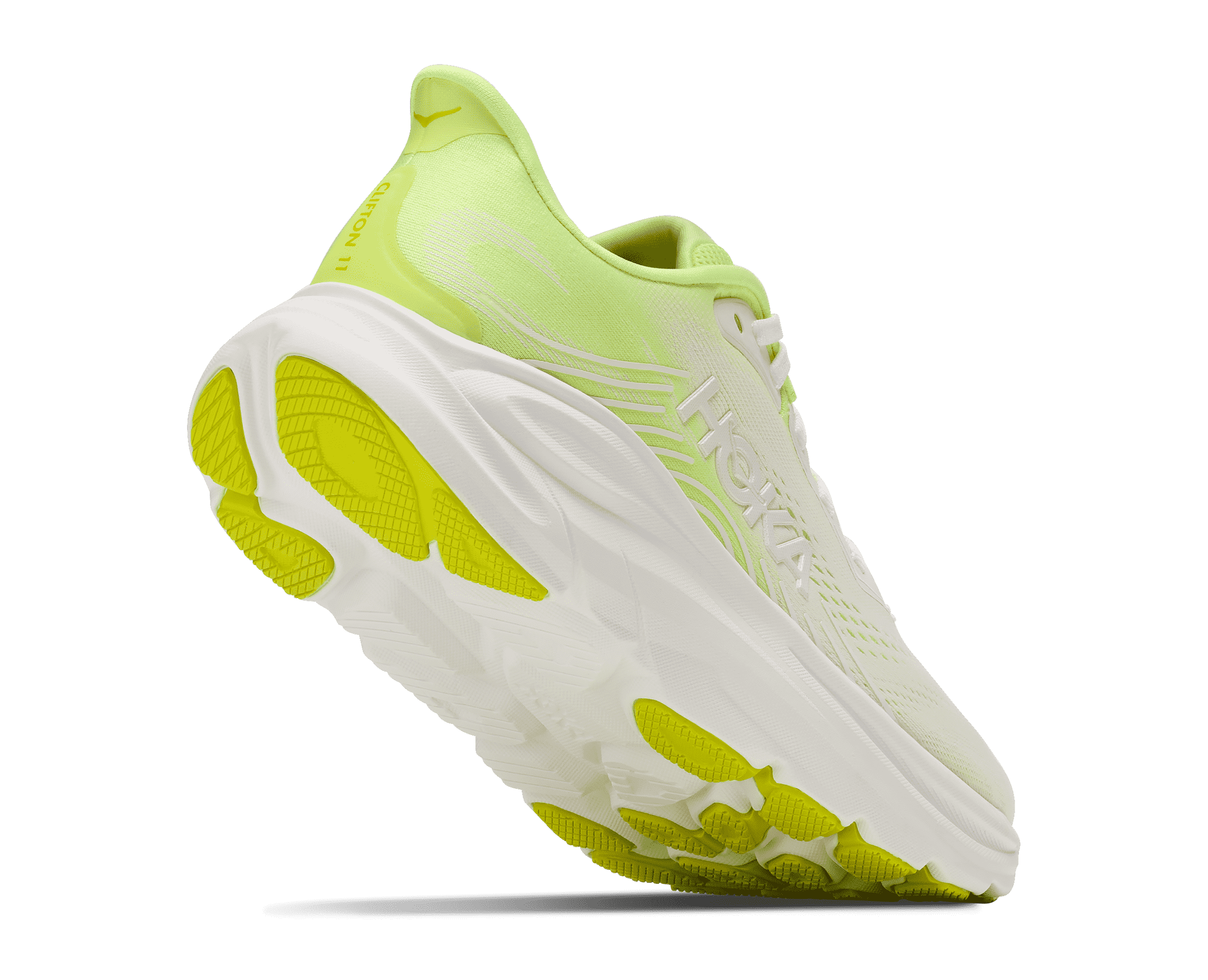 HOKA Women's Clifton 11 - NEON YUZU / FROST (Wide)