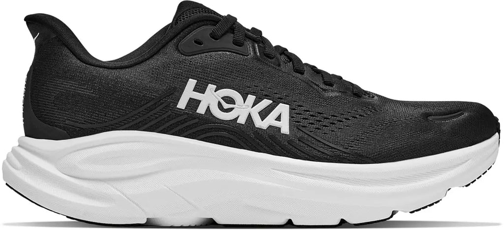 HOKA Women's CLIFTON 11 WIDE - BLACK / WHITE