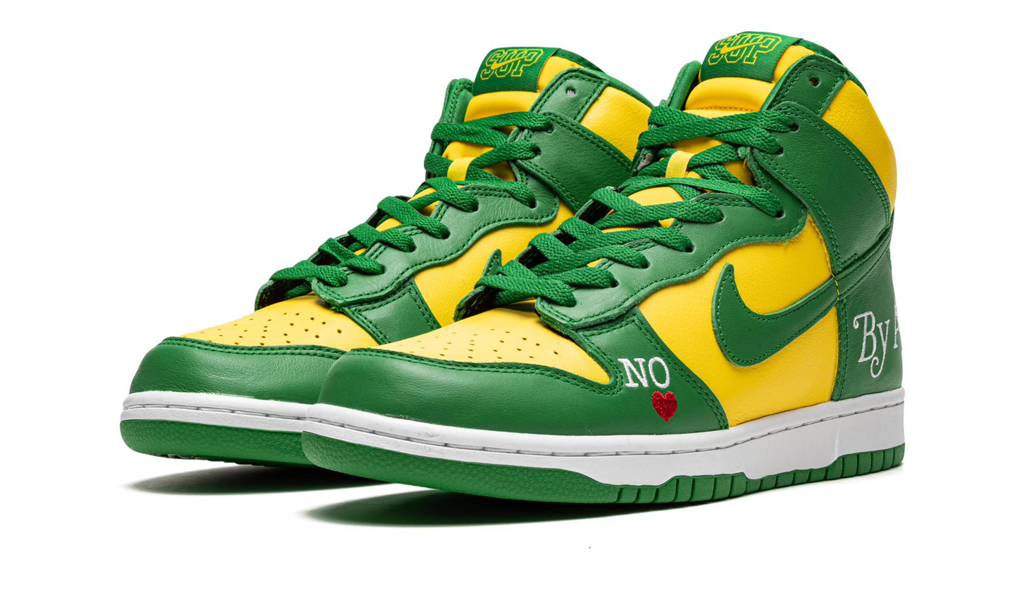SB Dunk High "Supreme - By Any Means - Green/Yellow" DN3741 700