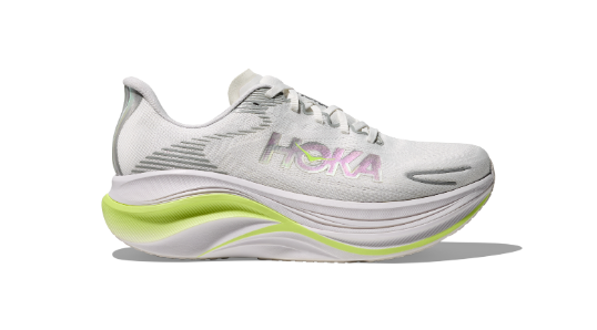 HOKA Women's Skyward X 2 - WHITE / NEON YUZU