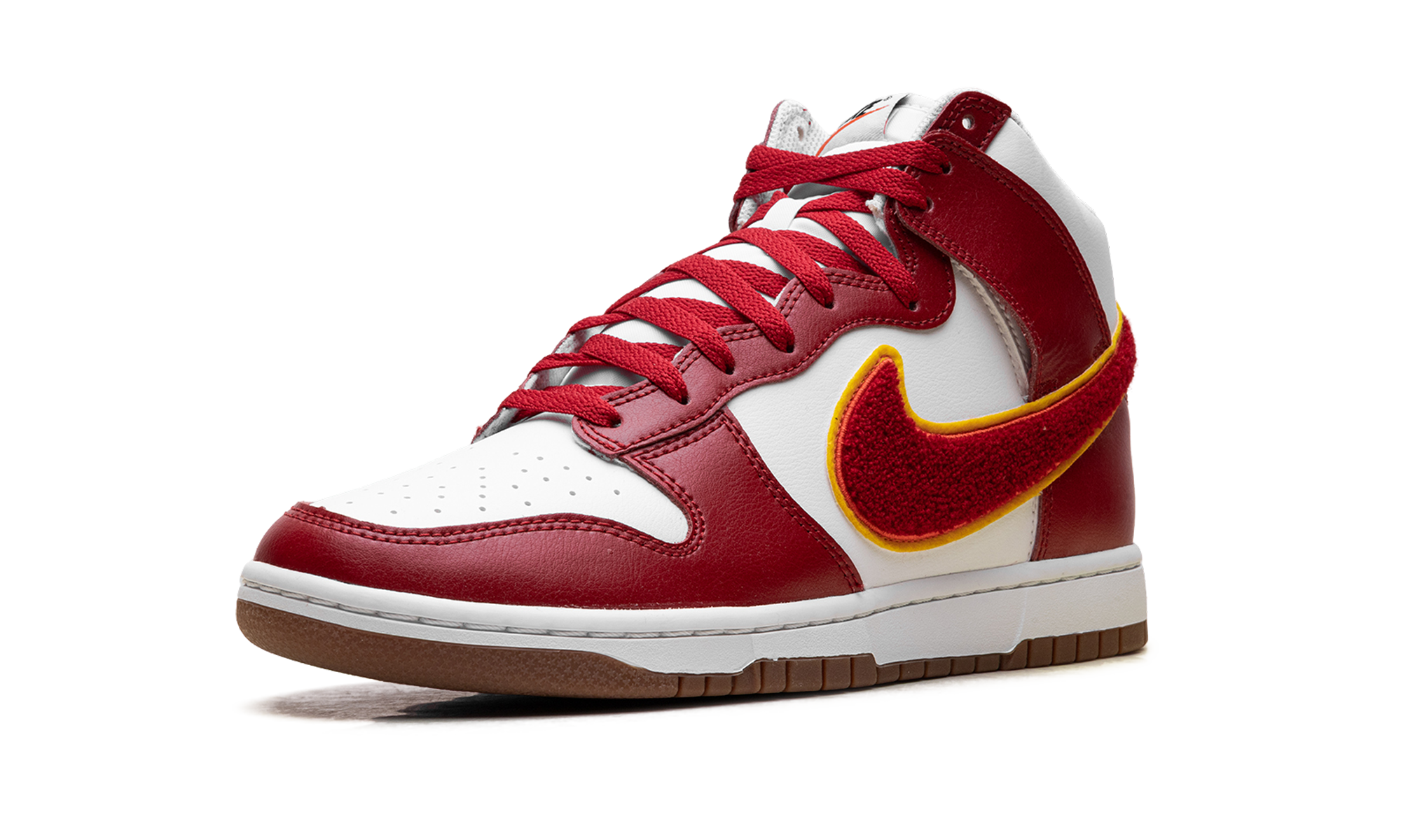 Dunk High "Chenille Swoosh White Gym Red" DR8805 101