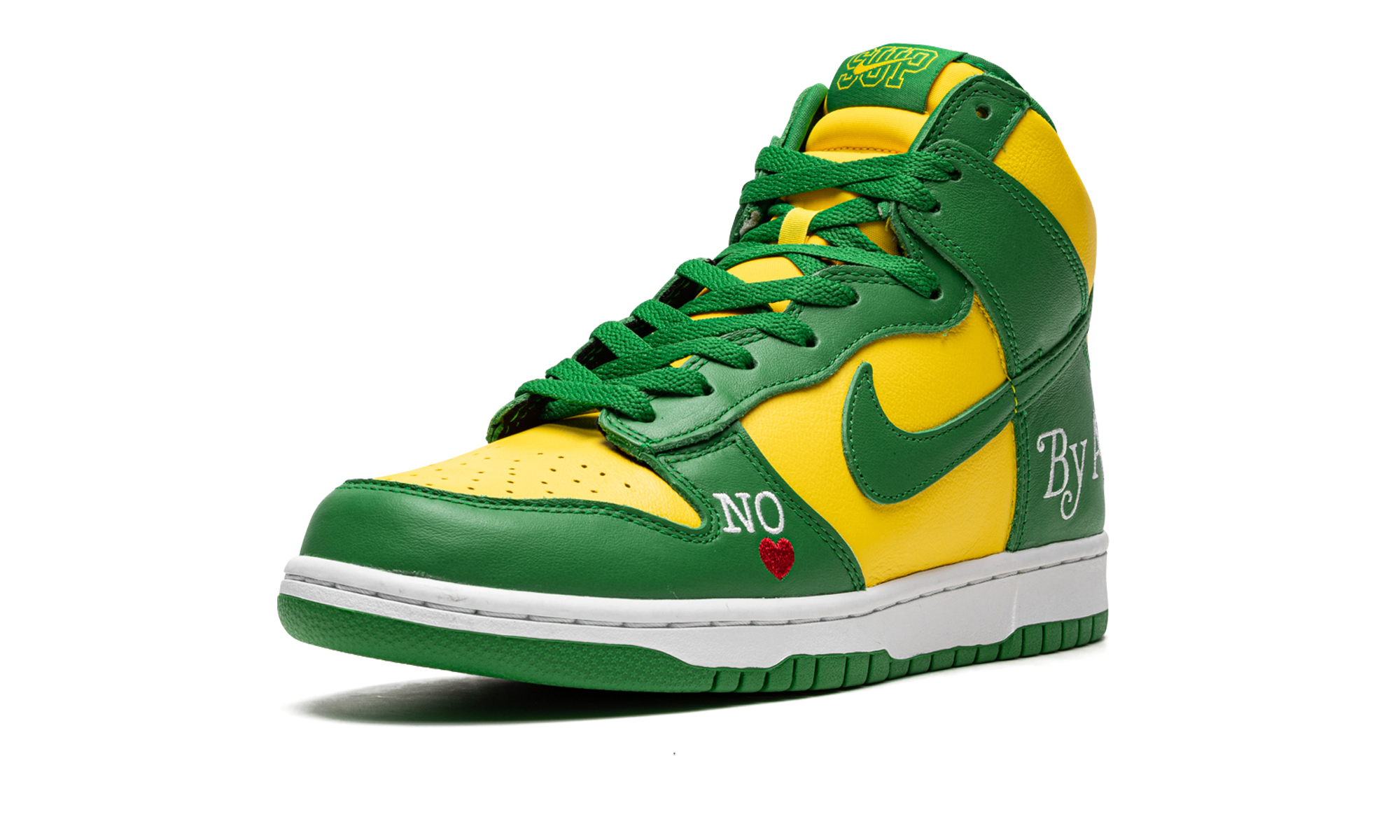 SB Dunk High "Supreme - By Any Means - Green/Yellow" DN3741 700