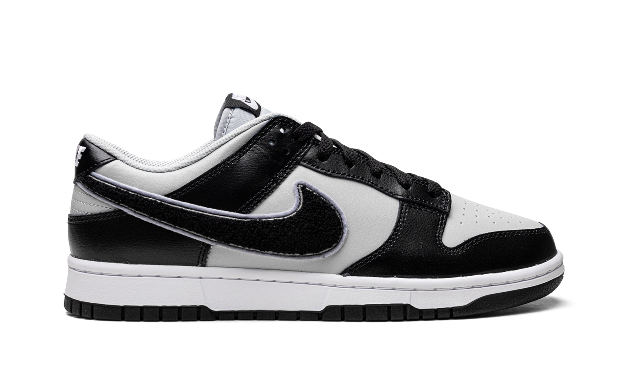 Dunk Low "Chenille Swoosh Black Grey" DQ7683 001