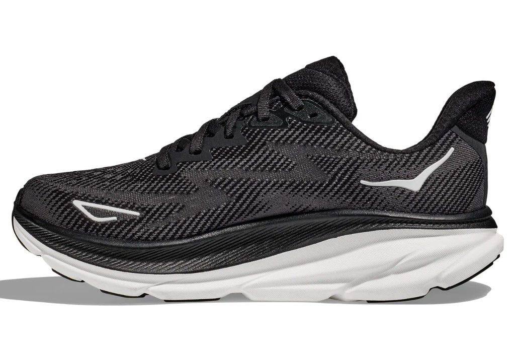 Hoka Mens Clifton 9 - Black/White (1127895-BWHT)