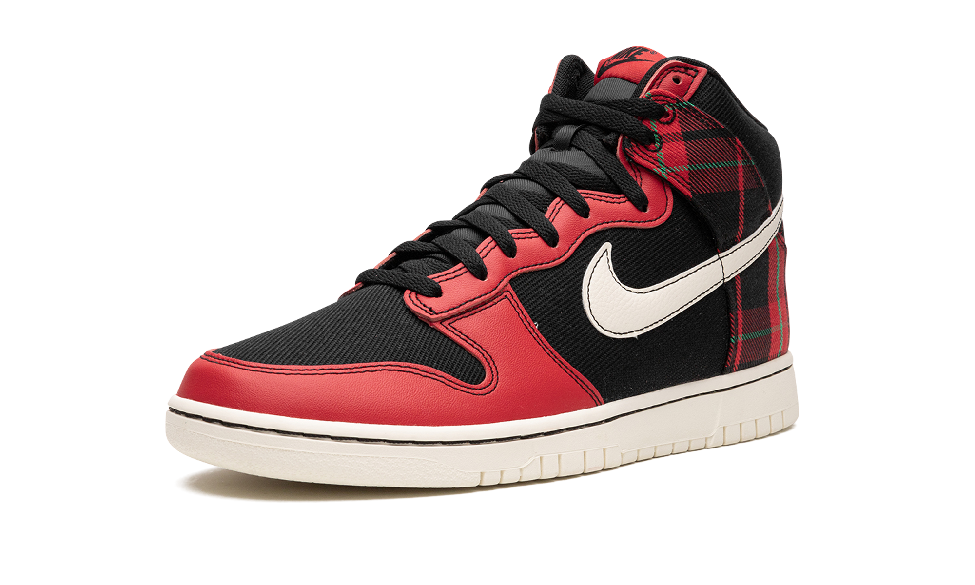 Dunk High "Plaid - Black/Red" DV0826 001