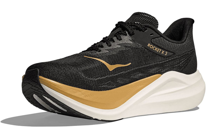HOKA Unisex Rocket X 3 - BLACK / GOLD