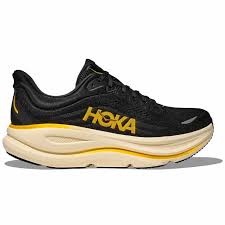 HOKA Men's Bondi 9 - CARBON BLACK / YELLOW GOLD