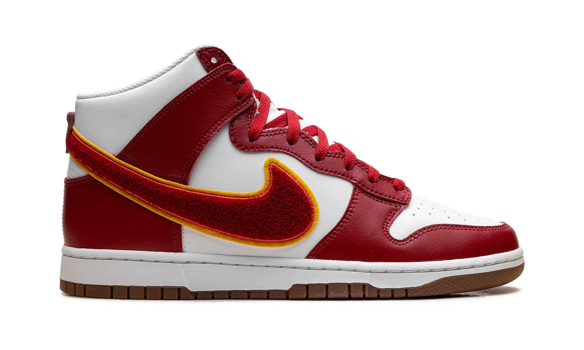 Dunk High "Chenille Swoosh White Gym Red" DR8805 101