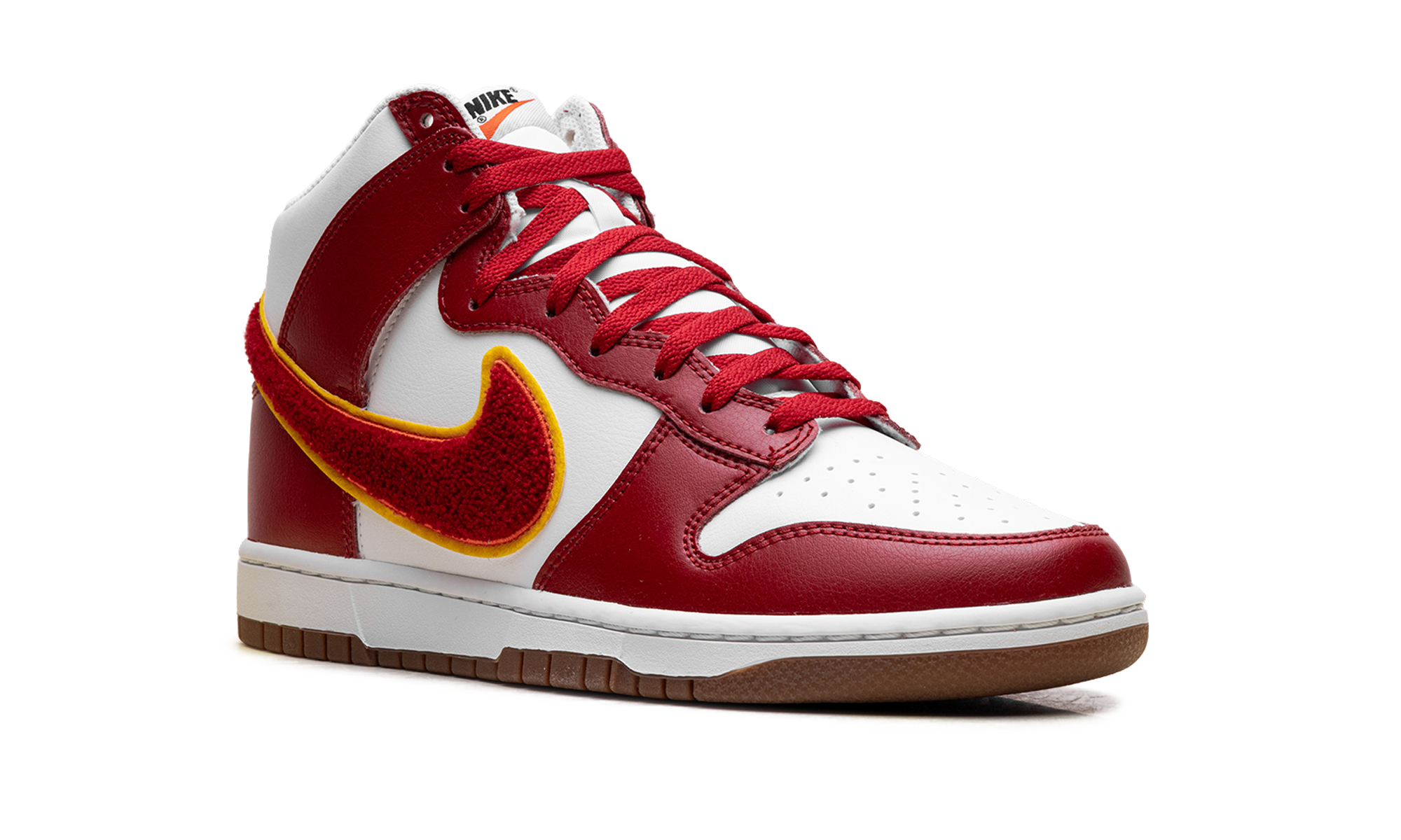 Dunk High "Chenille Swoosh White Gym Red" DR8805 101