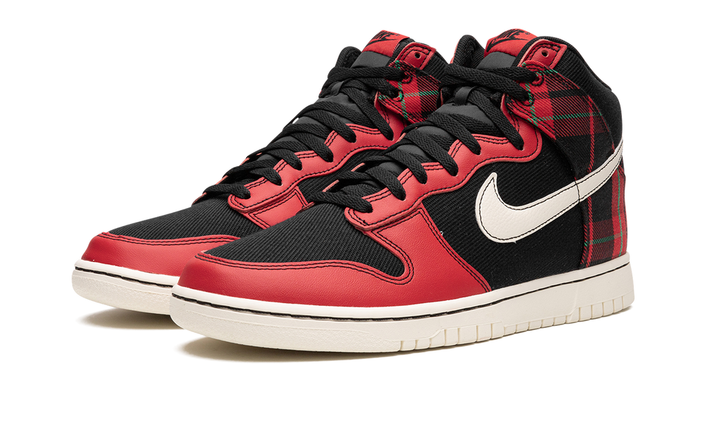 Dunk High "Plaid - Black/Red" DV0826 001