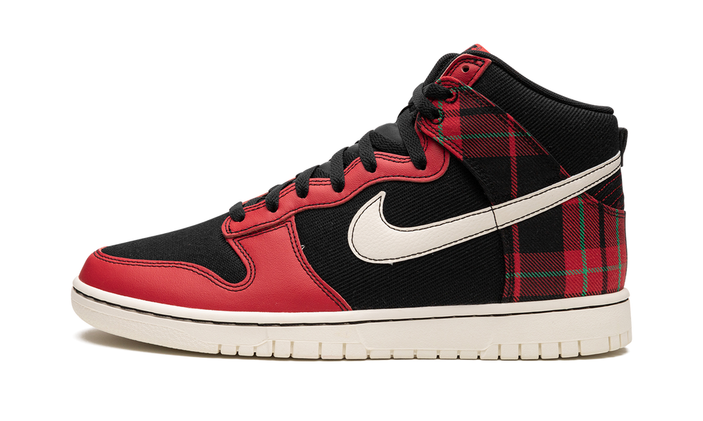 Dunk High "Plaid - Black/Red" DV0826 001