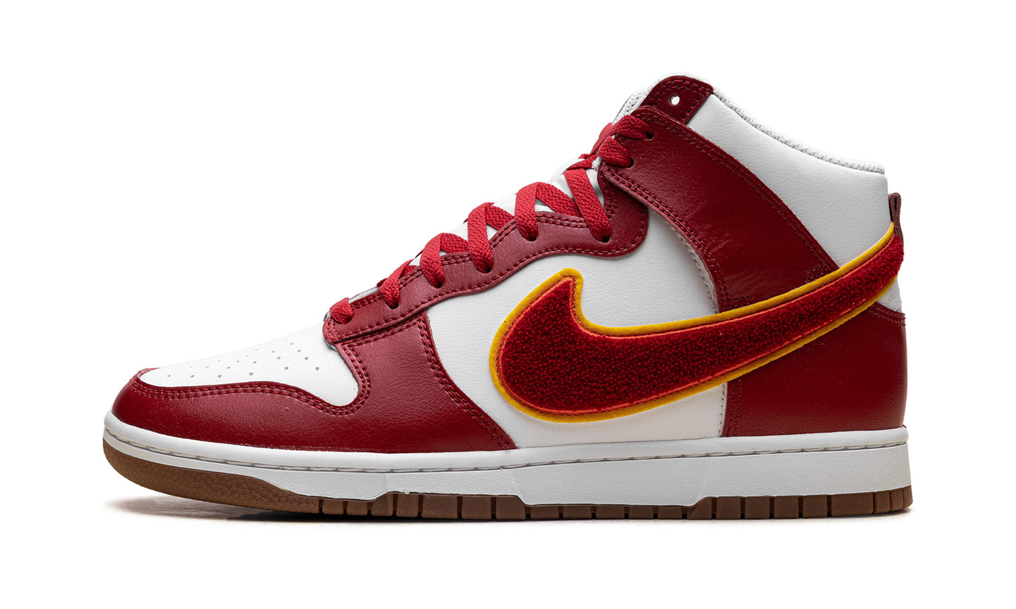 Dunk High "Chenille Swoosh White Gym Red" DR8805 101
